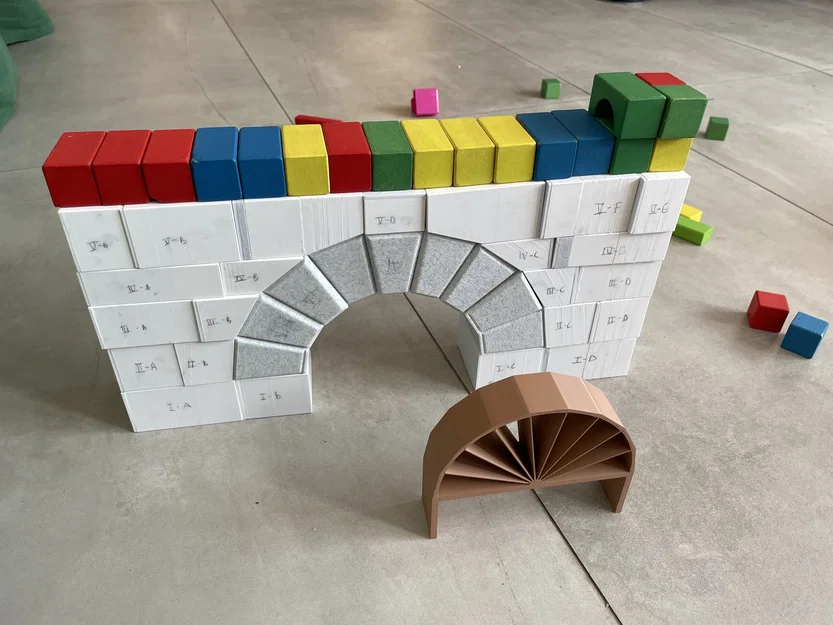 Cầu Vòm La Mã – Khối Xây Dựng Puzzle Vòm, Keystone, Montessori - Image 9