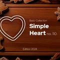 Trái tim đơn giản – Khuôn cắt bánh gừng số 110 - Thumbnail 1