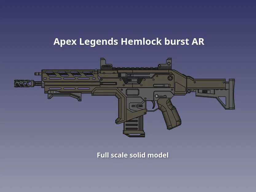 Mô hình súng Hemlock Burst AR từ Apex Legends (File in 3D) - Image 1