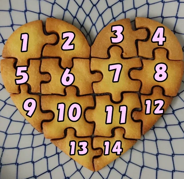 Khuôn cắt bánh quy trái tim ghép hình (Heart Puzzle Cookie Cutter) - Image 3