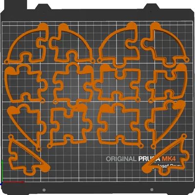 Khuôn cắt bánh quy trái tim ghép hình (Heart Puzzle Cookie Cutter)