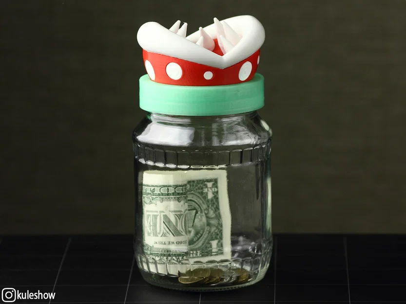 Nắp heo đất Piranha Plant (Piranha Plant Piggy Bank lid) - Image 1