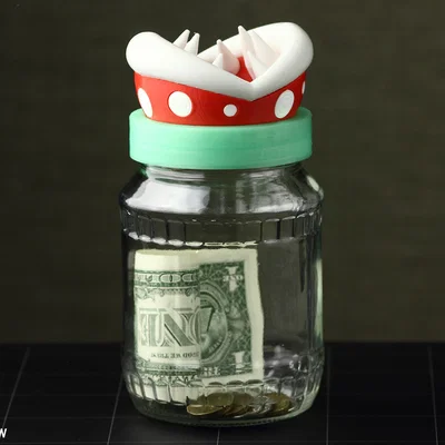 Nắp heo đất Piranha Plant (Piranha Plant Piggy Bank lid)
