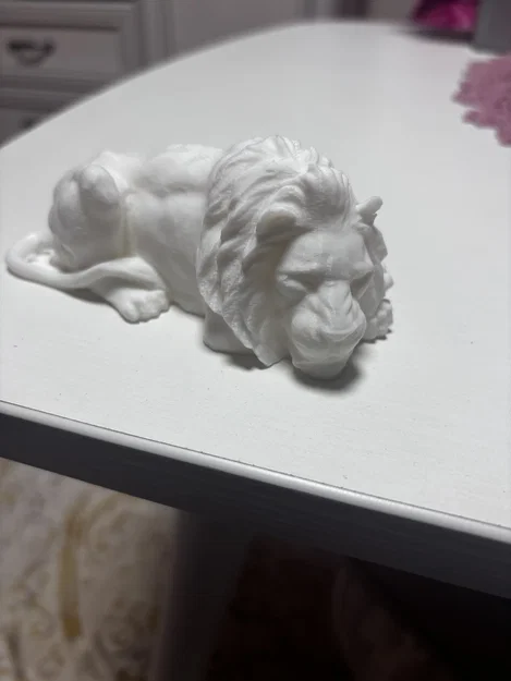 Mô hình 3D chú sư tử đang ngủ (Sleeping Lion) cực chi tiết - Image 1