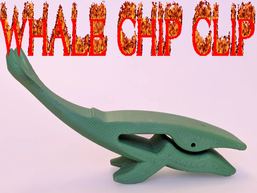 Kẹp miệng túi hình cá voi (Chip Clip Whale) - Phụ kiện in 3D hữu ích - Image 1
