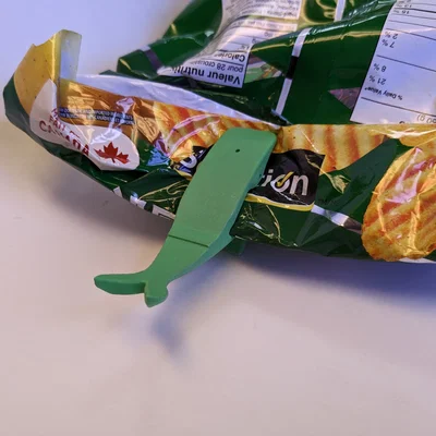 Kẹp miệng túi hình cá voi (Chip Clip Whale) - Phụ kiện in 3D hữu ích