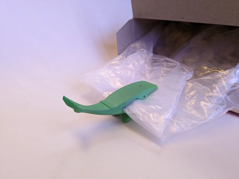 Kẹp miệng túi hình cá voi (Chip Clip Whale) - Phụ kiện in 3D hữu ích - Image 3
