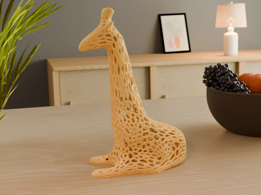 Voronoi Giraffe – Mẫu hươu cao cổ họa tiết Voronoi hiện đại - Image 1