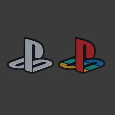 Mô hình trang trí logo PlayStation - File in 3D sắc nét