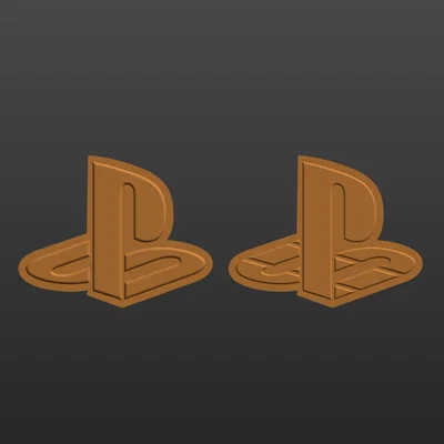 Mô hình trang trí logo PlayStation - File in 3D sắc nét
