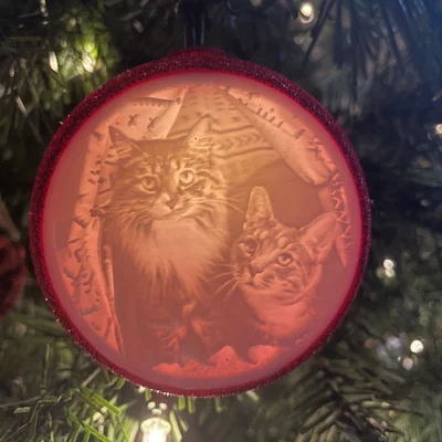 Vật trang trí cây thông Noel Lithophane tùy chỉnh