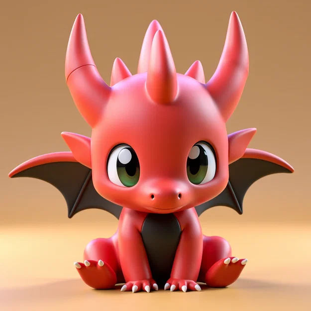 Rồng Lửa Dễ Thương (Cute Fire Dragon) - Image 1