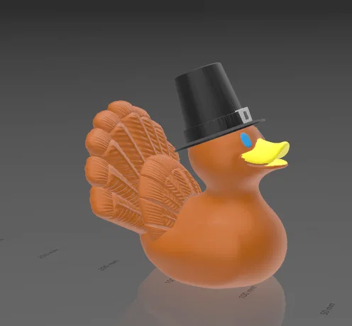 Mô hình 3D Chú vịt gà tây (Turkey Duck) trang trí Lễ Tạ Ơn - Image 2