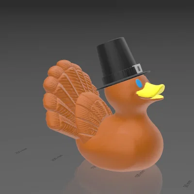 Mô hình 3D Chú vịt gà tây (Turkey Duck) trang trí Lễ Tạ Ơn