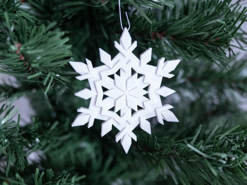 Mẫu in 3D bông tuyết trang trí cây thông Noel tinh xảo - Image 2