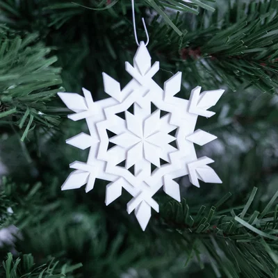 Mẫu in 3D bông tuyết trang trí cây thông Noel tinh xảo