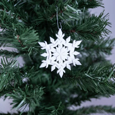 Mẫu in 3D bông tuyết trang trí cây thông Noel tinh xảo