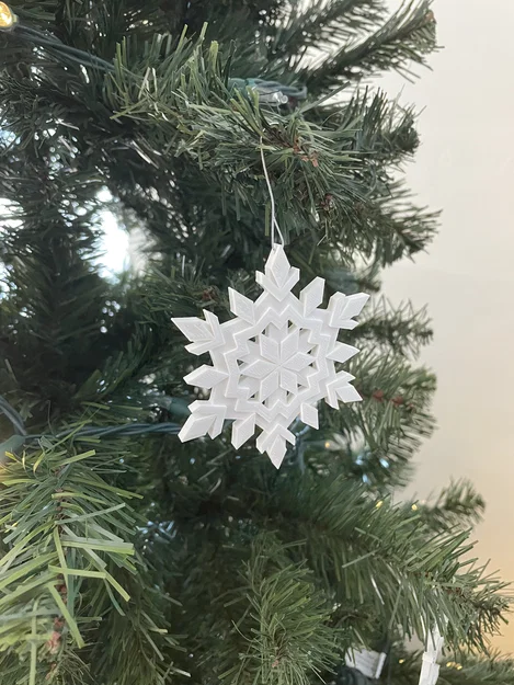 Mẫu in 3D bông tuyết trang trí cây thông Noel tinh xảo - Image 5