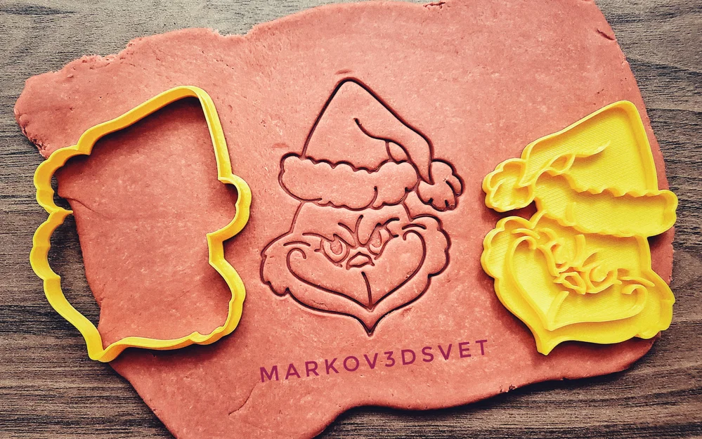 Khuôn cắt bánh quy hình ông Grinch (Mr. Grinch Cookie Cutter) 3D - Image 1
