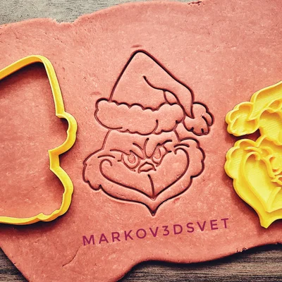 Khuôn cắt bánh quy hình ông Grinch (Mr. Grinch Cookie Cutter) 3D