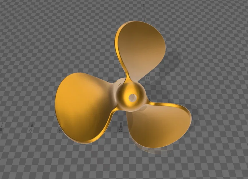 Chân vịt thuyền 20cm, 13cm & 10cm, trục 10mm - Image 1