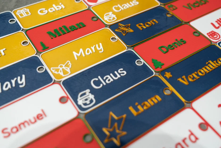 23 thẻ tên Giáng Sinh tùy chỉnh (Name Tags) / 23 vánočních jmenovek na dárky - Image 2