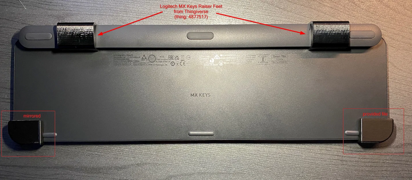 Miếng kê nâng phía trước cho bàn phím Logitech MX Keys - Image 3