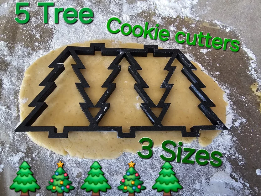 Khuôn cắt bánh quy 5 cây cùng lúc (Cookie Cutter for 5 Tree at a Time) - Image 1