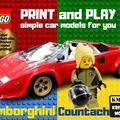 Mô hình xe LEGO Lamborghini Countach in 3D độc đáo - Thumbnail 1