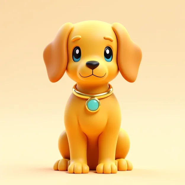 Mô hình chú chó dễ thương (Cute Dog) - File in 3D trang trí đẹp mắt - Image 1