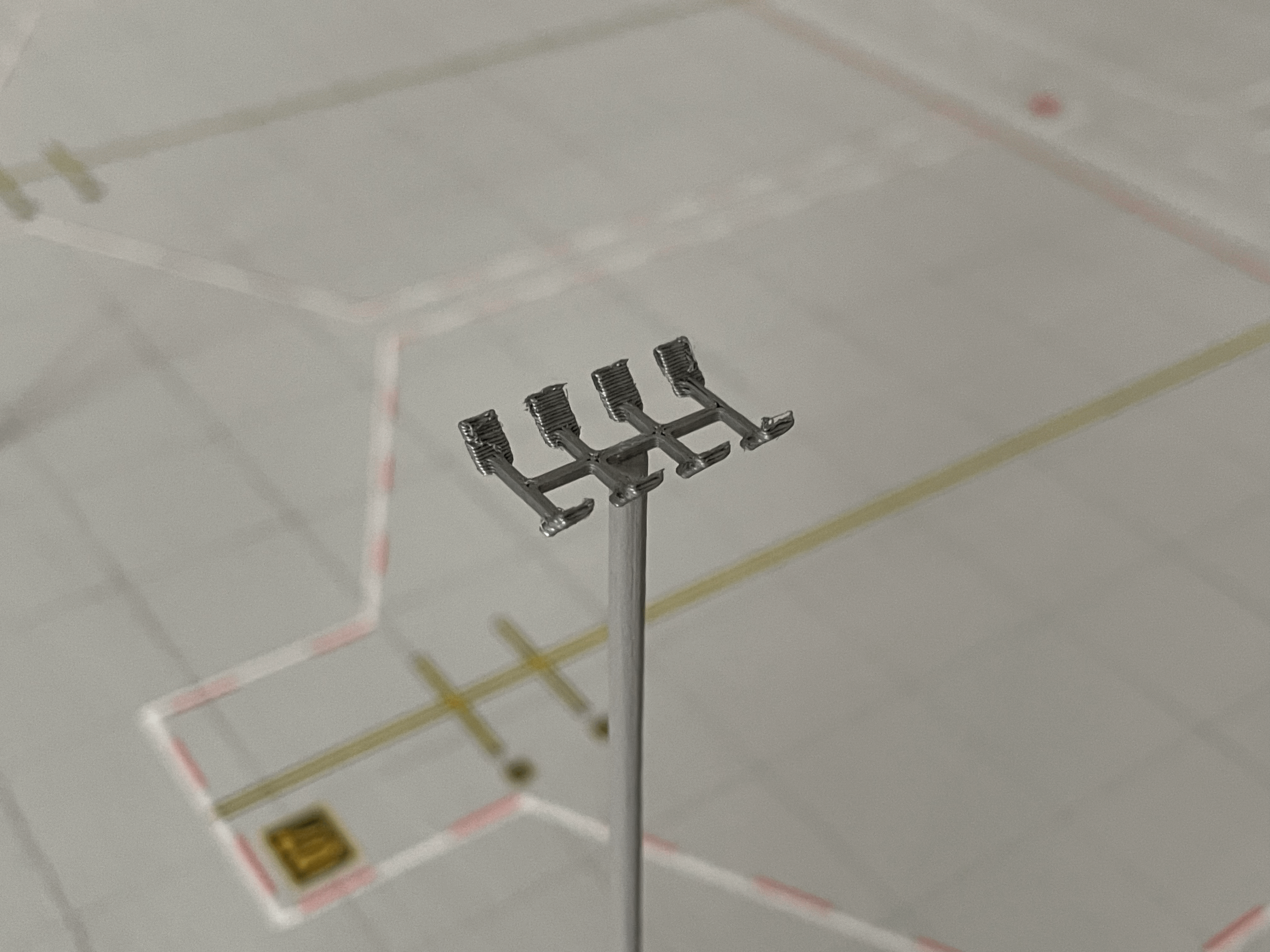 Đèn pha 1:200 cho mô hình sân bay - Phụ kiện in 3D cực chi tiết