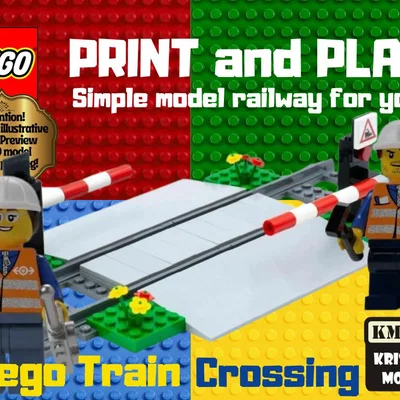 Mô hình rào chắn đường tàu hỏa LEGO (LEGO Train Railroad Crossing)