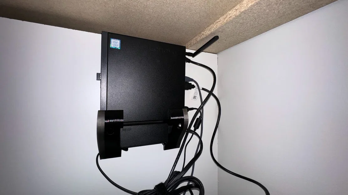 Giá treo tường Lenovo ThinkCenter Tiny kèm kệ để nguồn - Image 1