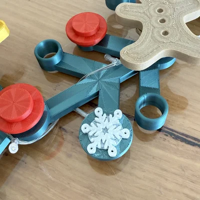 Mô hình trang trí bông tuyết nhỏ gắn vòng hoa Lego (Lego Wreath)