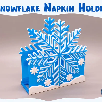 Kệ giữ khăn ăn bông tuyết ráp khớp (Snap Together Snowflake Napkin Holder)