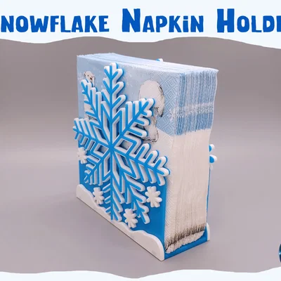Kệ giữ khăn ăn bông tuyết ráp khớp (Snap Together Snowflake Napkin Holder)
