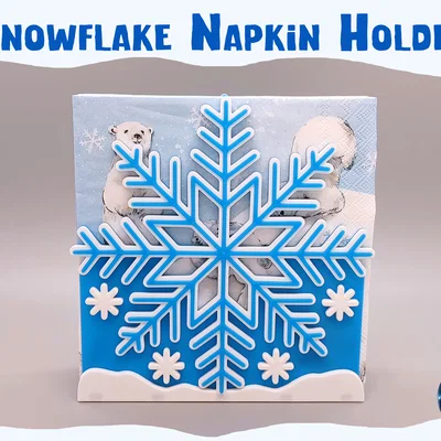 Kệ giữ khăn ăn bông tuyết ráp khớp (Snap Together Snowflake Napkin Holder)