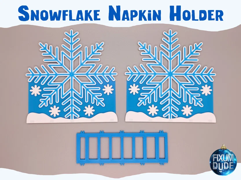 Kệ giữ khăn ăn bông tuyết ráp khớp (Snap Together Snowflake Napkin Holder) - Image 4