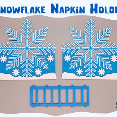 Kệ giữ khăn ăn bông tuyết ráp khớp (Snap Together Snowflake Napkin Holder)
