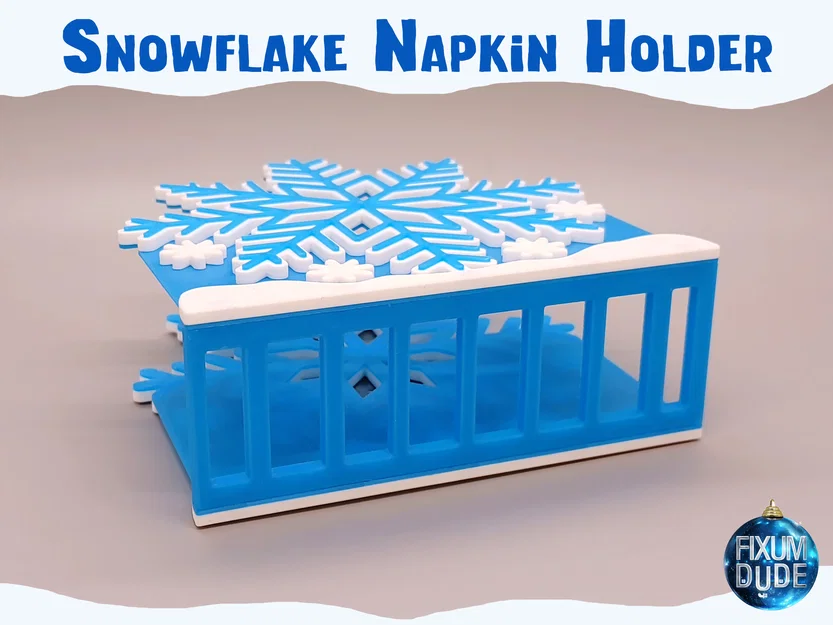 Kệ giữ khăn ăn bông tuyết ráp khớp (Snap Together Snowflake Napkin Holder) - Image 5