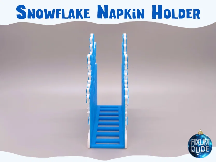 Kệ giữ khăn ăn bông tuyết ráp khớp (Snap Together Snowflake Napkin Holder) - Image 6