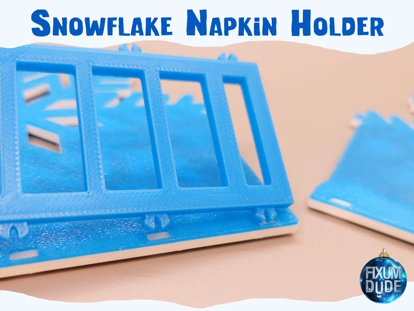 Kệ giữ khăn ăn bông tuyết ráp khớp (Snap Together Snowflake Napkin Holder) - Image 8