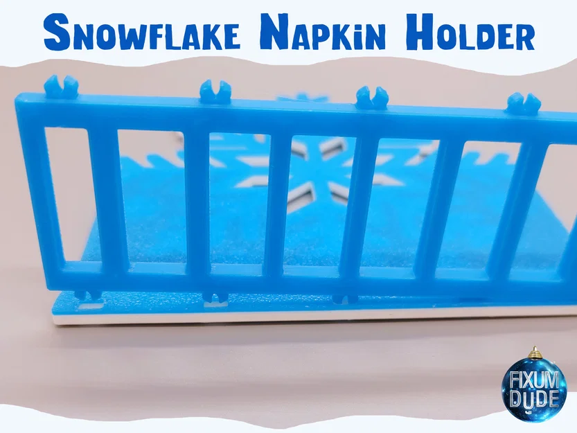 Kệ giữ khăn ăn bông tuyết ráp khớp (Snap Together Snowflake Napkin Holder) - Image 9