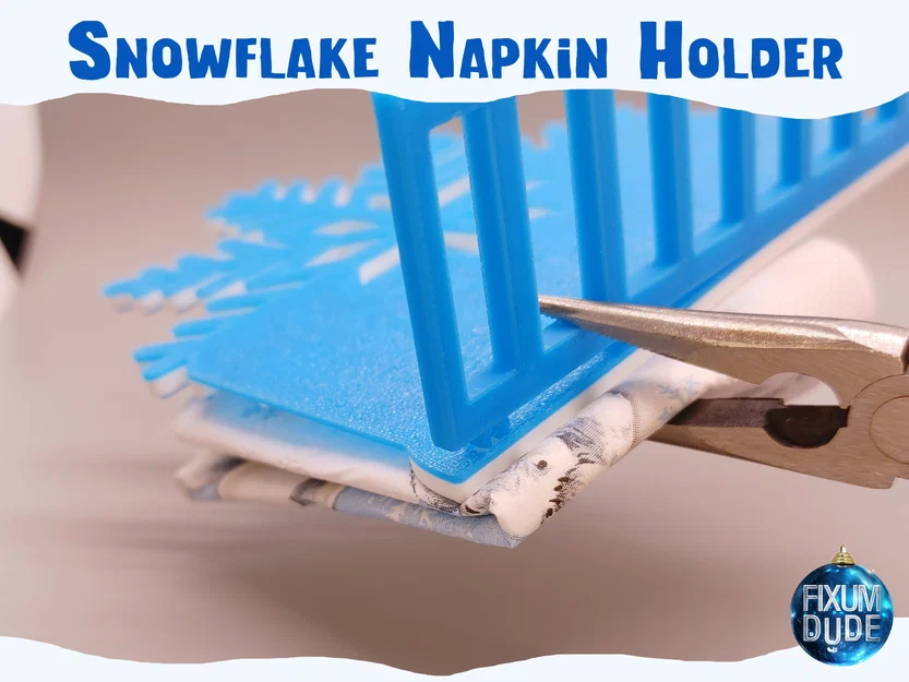 Kệ giữ khăn ăn bông tuyết ráp khớp (Snap Together Snowflake Napkin Holder) - Image 10
