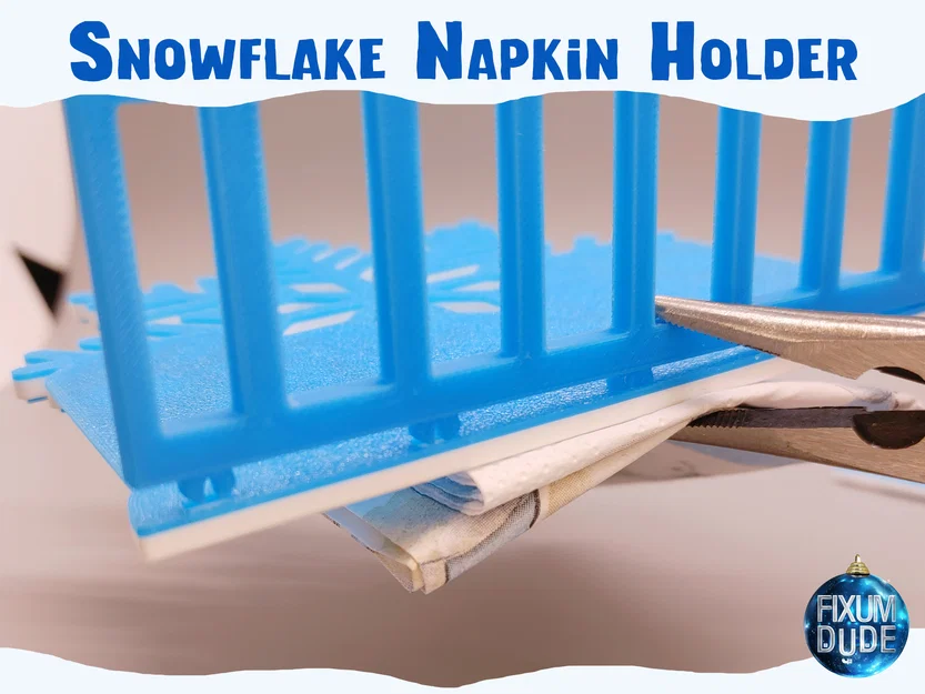 Kệ giữ khăn ăn bông tuyết ráp khớp (Snap Together Snowflake Napkin Holder) - Image 11
