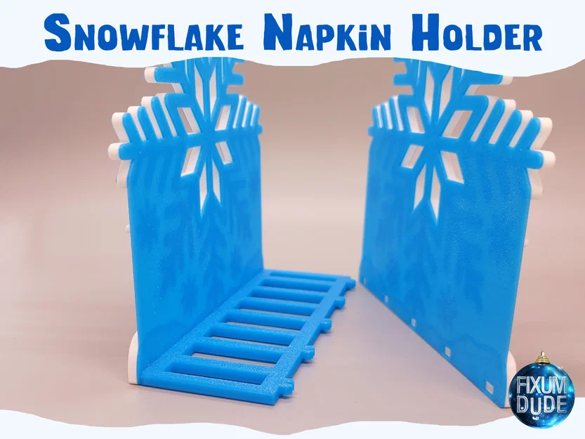 Kệ giữ khăn ăn bông tuyết ráp khớp (Snap Together Snowflake Napkin Holder) - Image 12