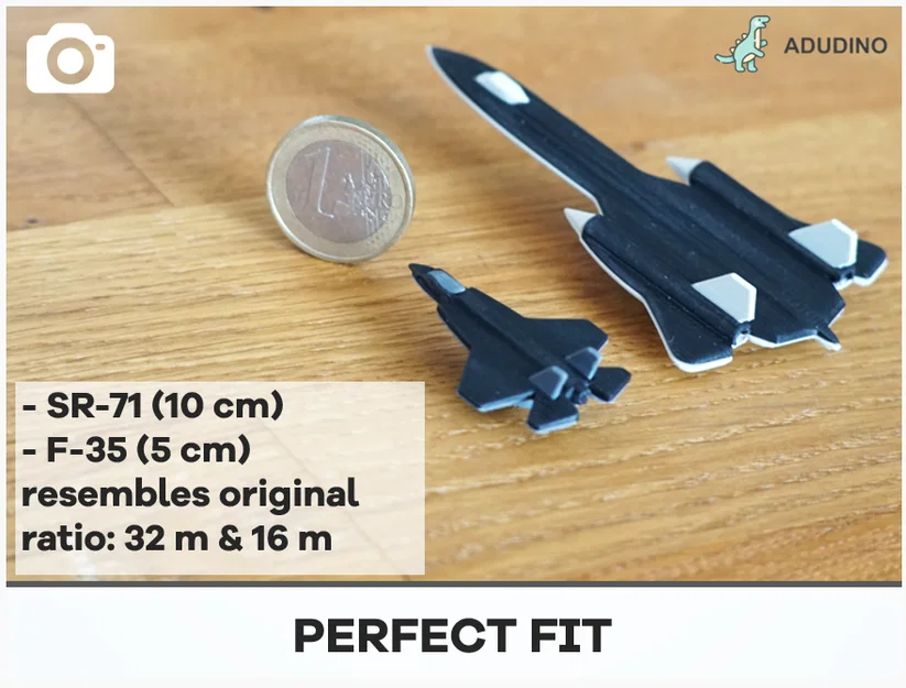 SR-71 & F-35: Đồ chơi 2 màu 2 mảnh SR71 (Blackbird) và F-35 - Image 2