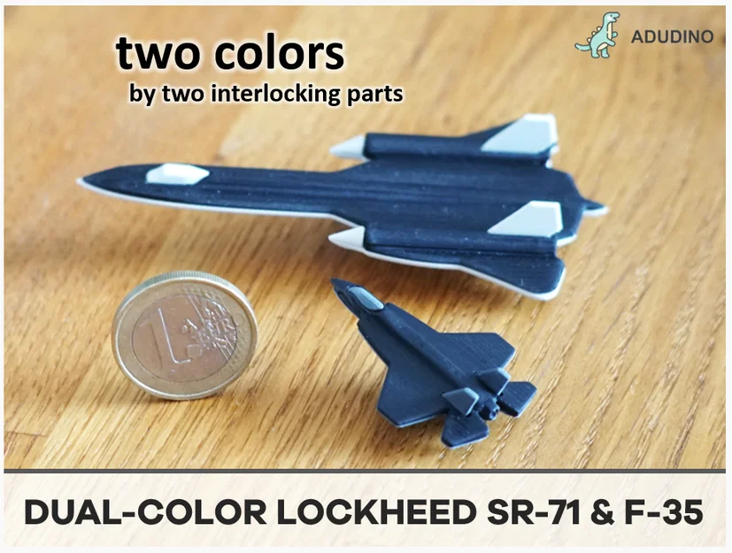 SR-71 & F-35: Đồ chơi 2 màu 2 mảnh SR71 (Blackbird) và F-35 - Image 7