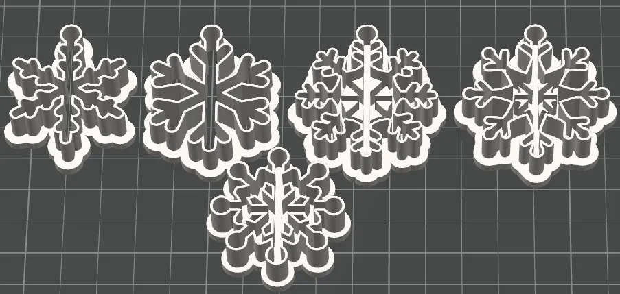 Bộ 23 khuôn cắt đất sét polymer chủ đề mùa đông và Giáng sinh - Image 1