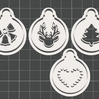 Bộ 23 khuôn cắt đất sét polymer chủ đề mùa đông và Giáng sinh